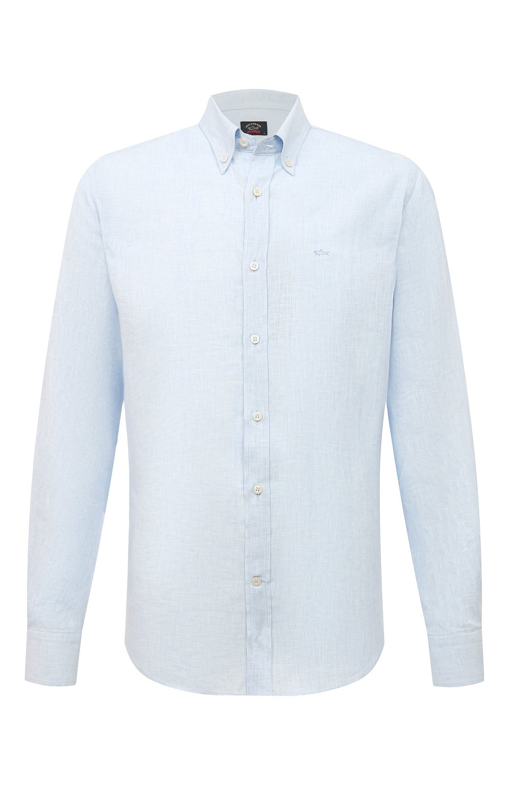 Льняная рубашка PAUL&SHARK голубого цвета по цене 28500 руб., арт. 23413262J, фото 1 Льняная рубашка PAUL&SHARK, арт. 23413262J, фото 1