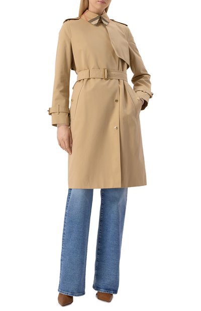 Хлопковый тренч BURBERRY, арт. 8076363, фото 3