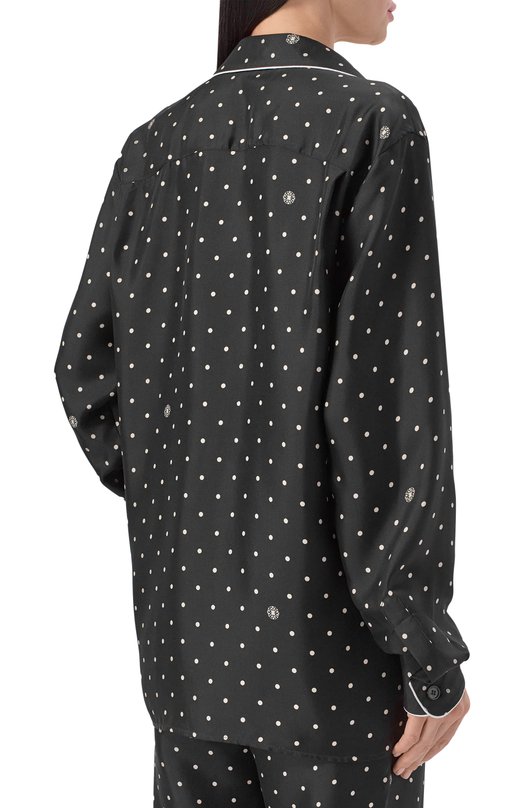 Атласная блузка Elie Saab SH145PR26/TL002 Чёрный  SH145PR26/TL002 Фото 4