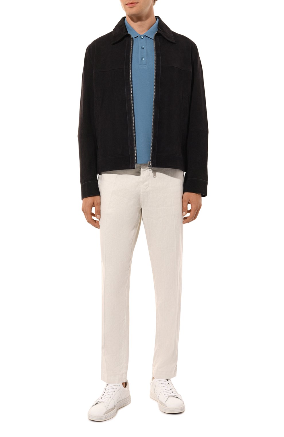 Хлопковое поло MOSCHINO голубого цвета по цене 18700 руб., арт. A1603/7042, фото 2 Хлопковое поло MOSCHINO, арт. A1603/7042, фото 2