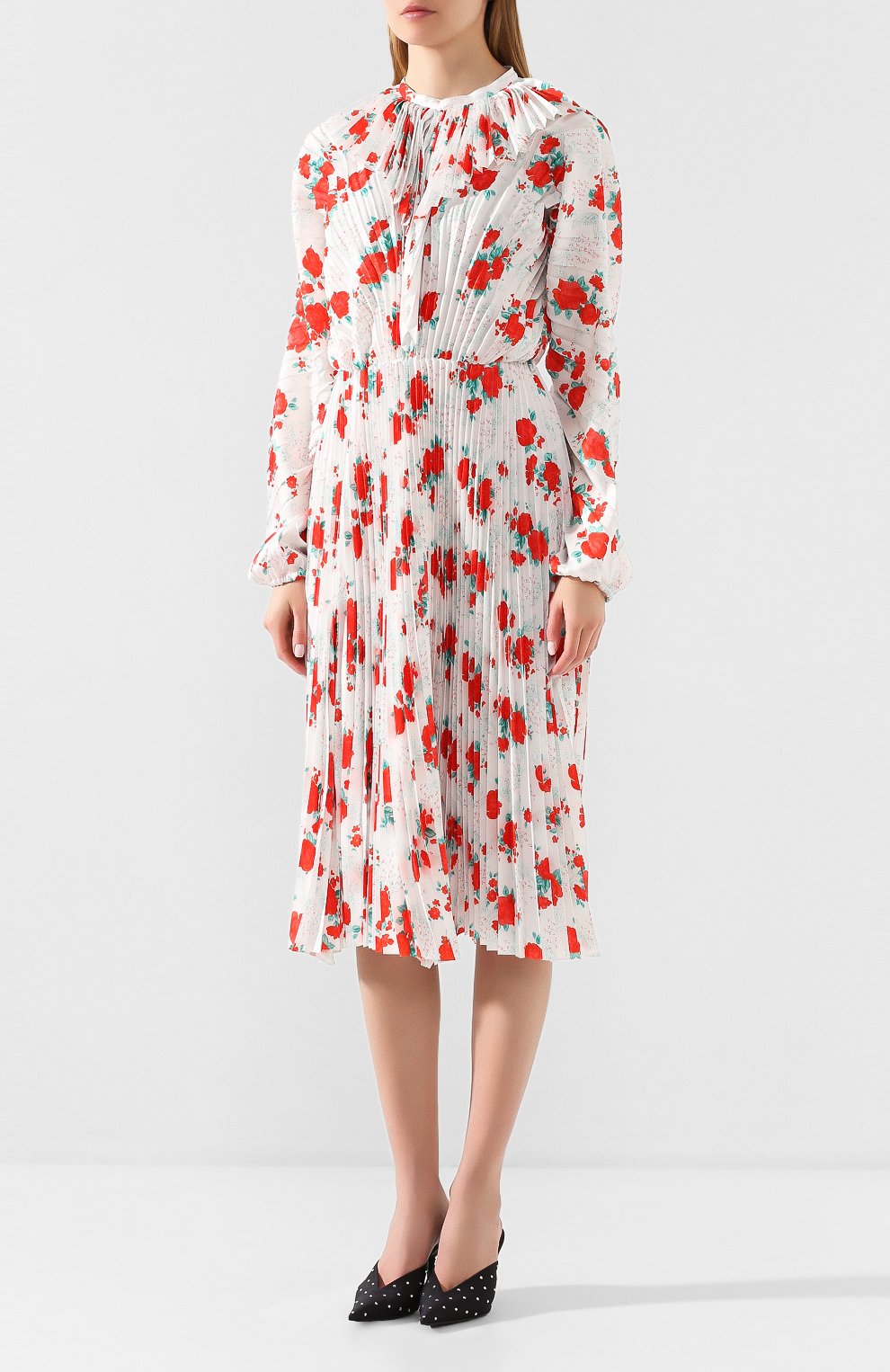 Платье VETEMENTS, арт. SS20DR290 2601/W/RED/WHITE FL0WERS, фото 3