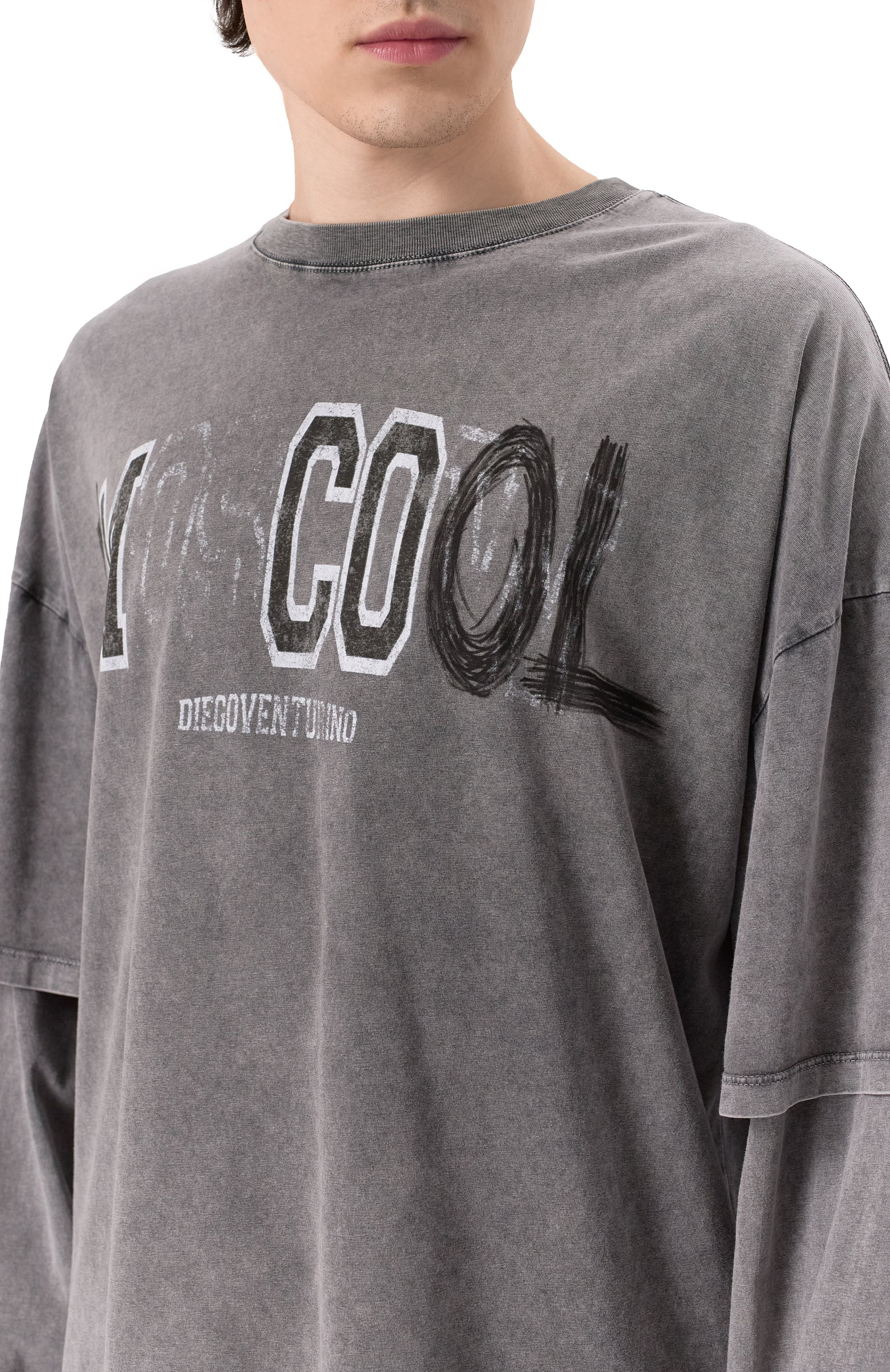 Хлопковый лонгслив DIEGO VENTURINO, арт. DVTS-MLCC00L, фото 5