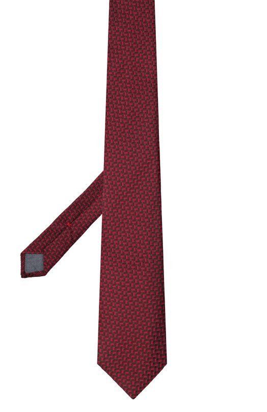 Шелковый галстук Brunello Cucinelli MX8630018 Бордовый  MX8630018 Фото 3