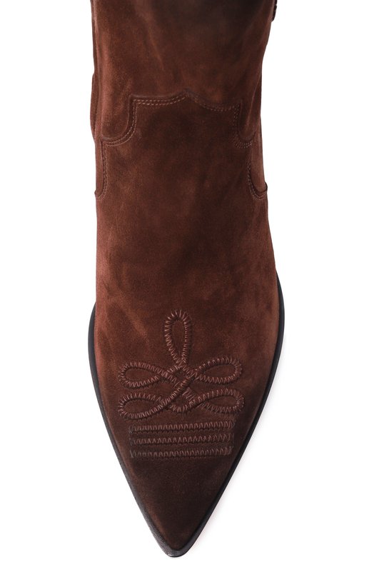 Замшевые ботильоны Santoni WT0G71985BJ2SWYU Коричневый  WT0G71985BJ2SWYU Фото 6