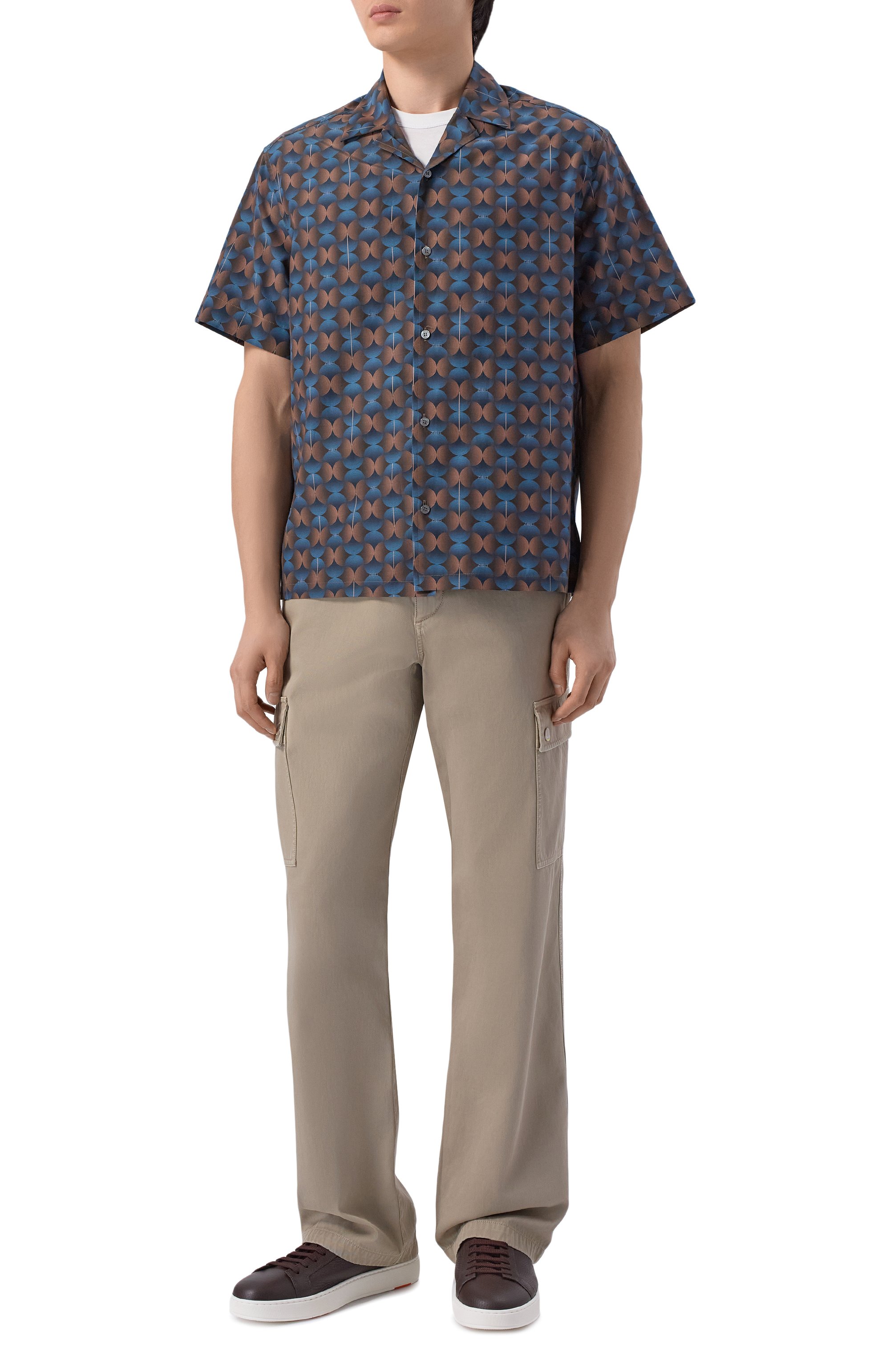 Рубашка из хлопка и шелка ZILLI, арт. ZSSH8BM0107I2128F, фото 2