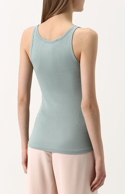 Приталенный хлопковый топ без рукавов RALPH LAUREN, арт. 290625675, фото 4