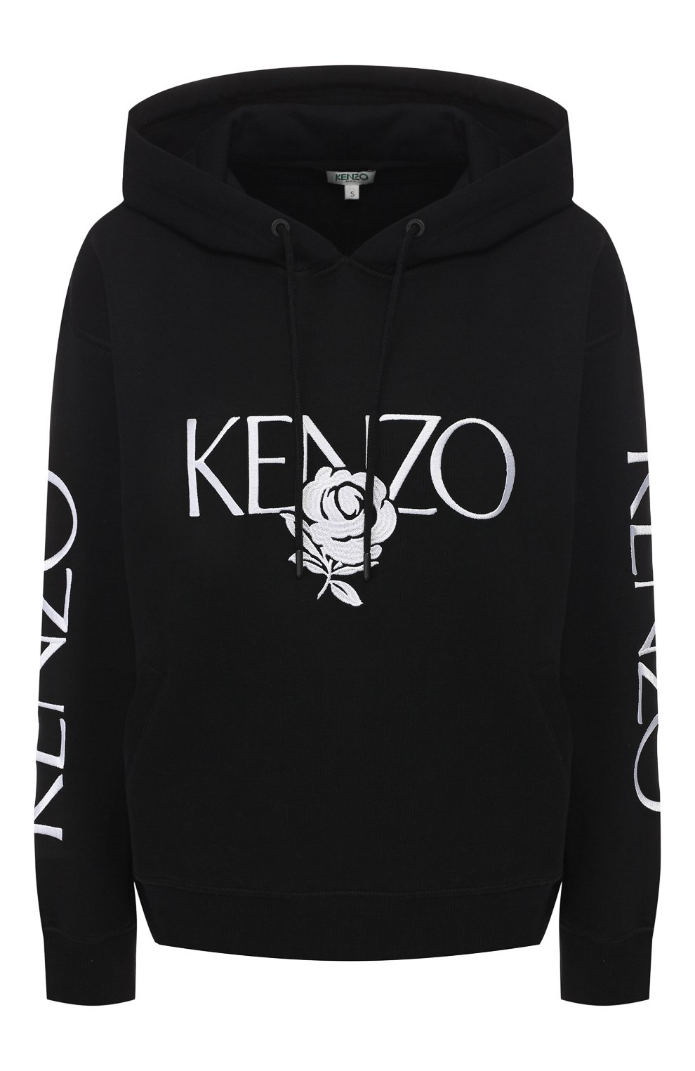 Хлопковое худи KENZO черного цвета по цене 29950 руб., арт. 2SW780952, фото 1 Хлопковое худи KENZO, арт. 2SW780952, фото 1