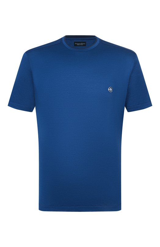 Хлопковая футболка Stefano Ricci MNH6105000/TE0001 Синий MNH6105000/TE0001