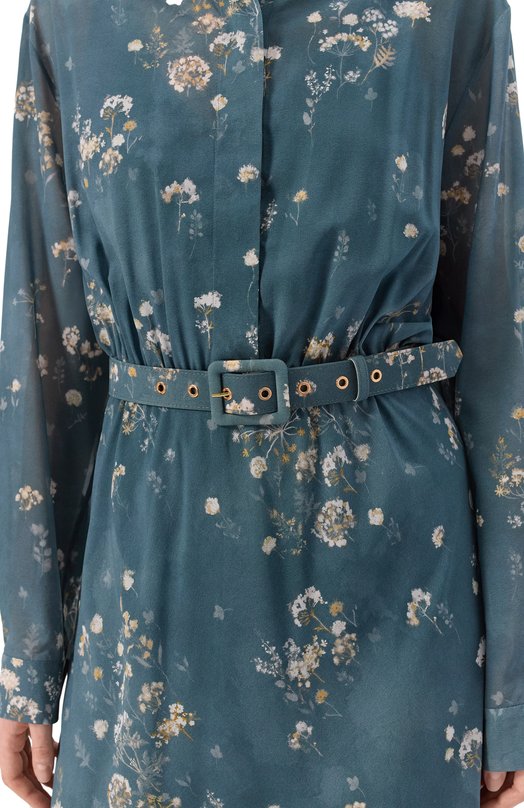 Шелковое платье OLOLOL OLDE120B/1008.FI505 Зелёный  OLDE120B/1008.FI505 Фото 4