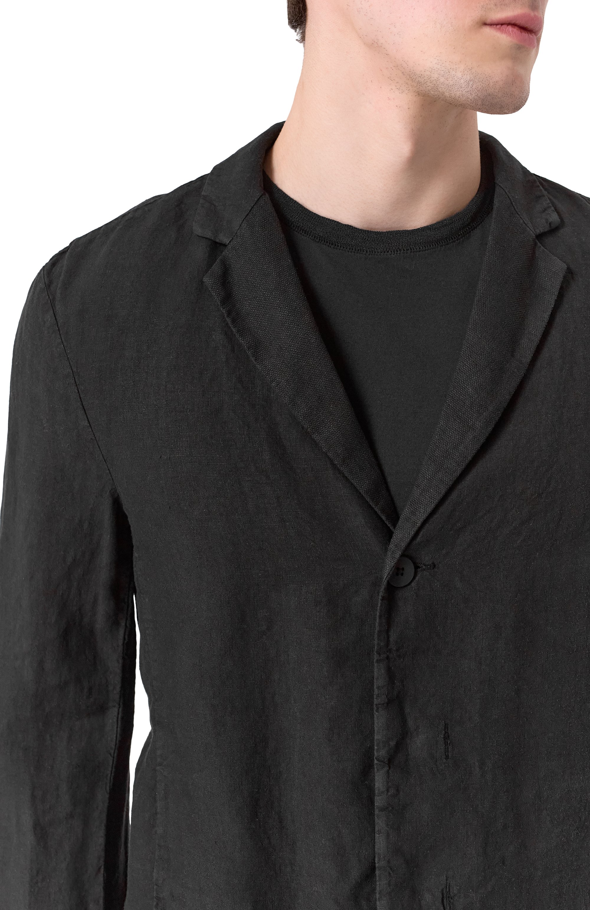 Льняной пиджак TRANSIT черного цвета по цене 69950 руб., арт. CFUTRZD134, фото 7 Льняной пиджак TRANSIT, арт. CFUTRZD134, фото 7