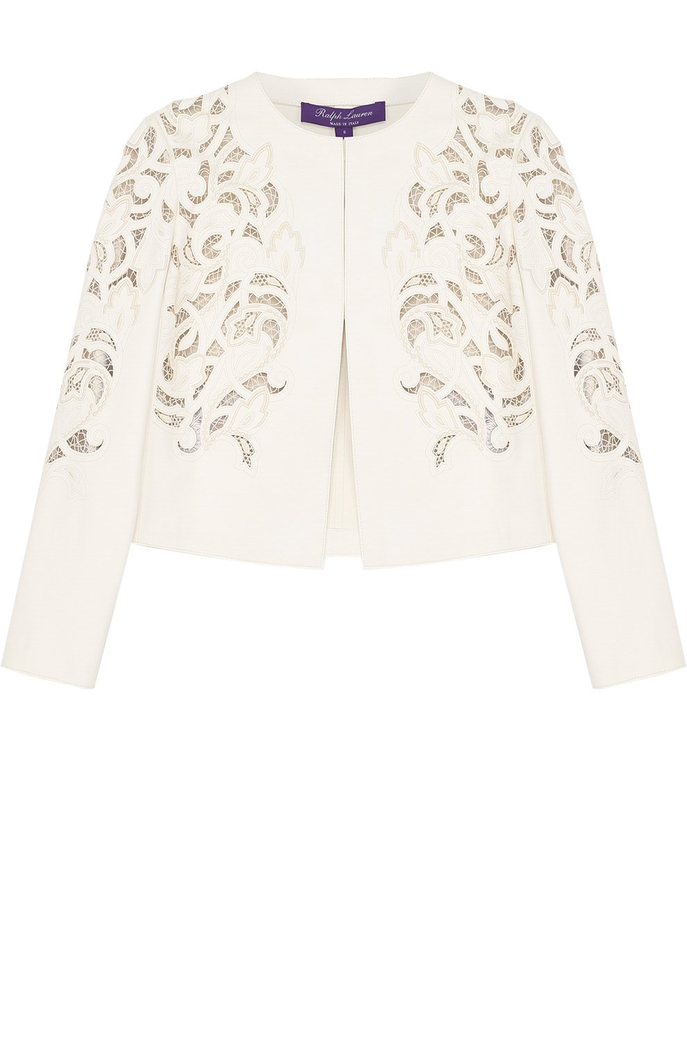 Кожаная куртка с круглым вырезом и перфорацией RALPH LAUREN, арт. 290671367, фото 1