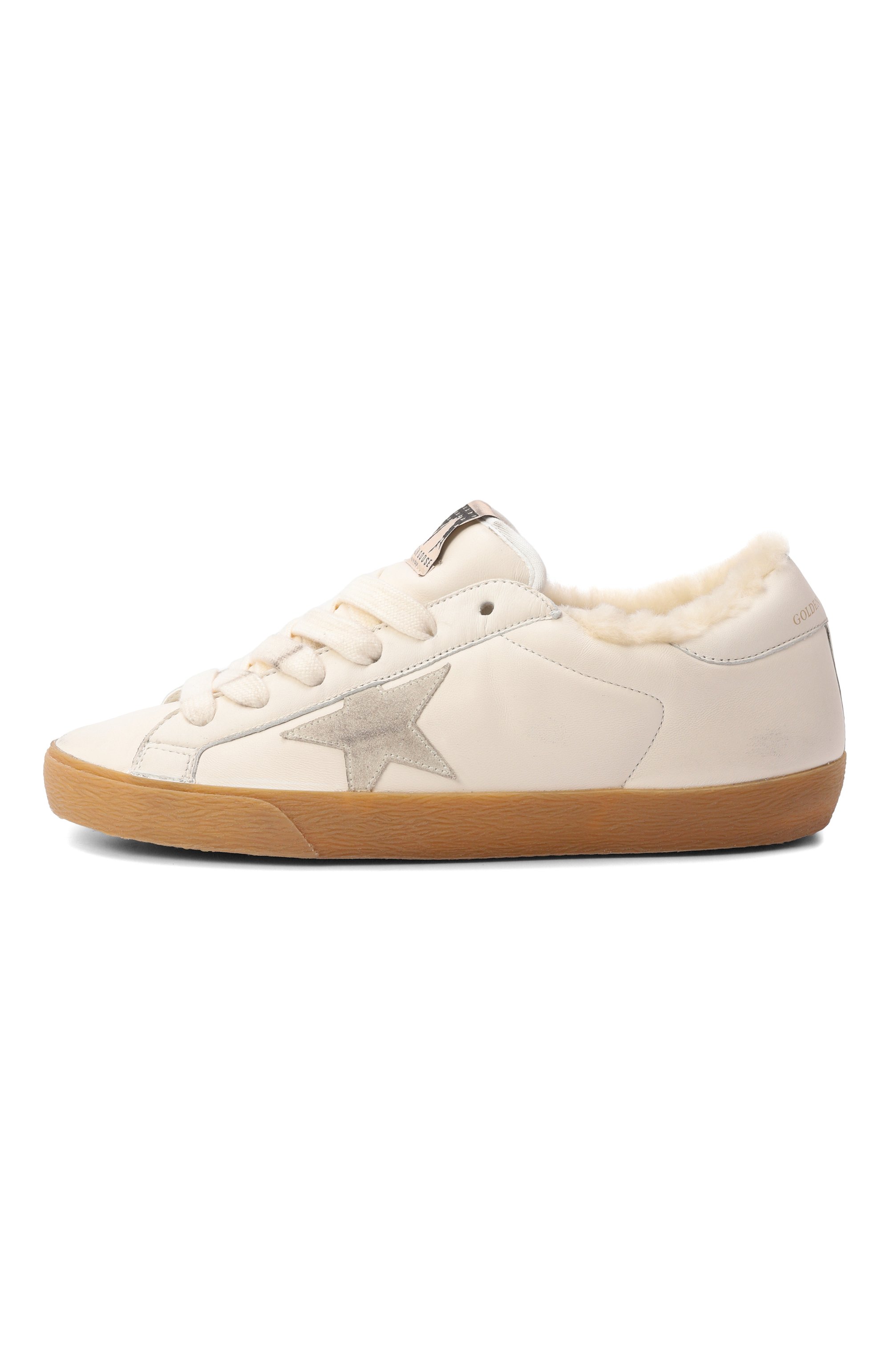 Кожаные кеды super-star GOLDEN GOOSE DELUXE BRAND кремового цвета по цене 84500 руб., арт. GWF00828.F006572, фото 4 Кожаные кеды super-star GOLDEN GOOSE DELUXE BRAND, арт. GWF00828.F006572, фото 4