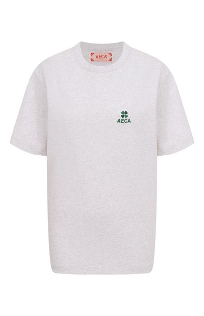 Женская хлопковая футболка AECA WHITE, арт. AWCMSSBDTTSST010C0.LIGHT GREY (S)
