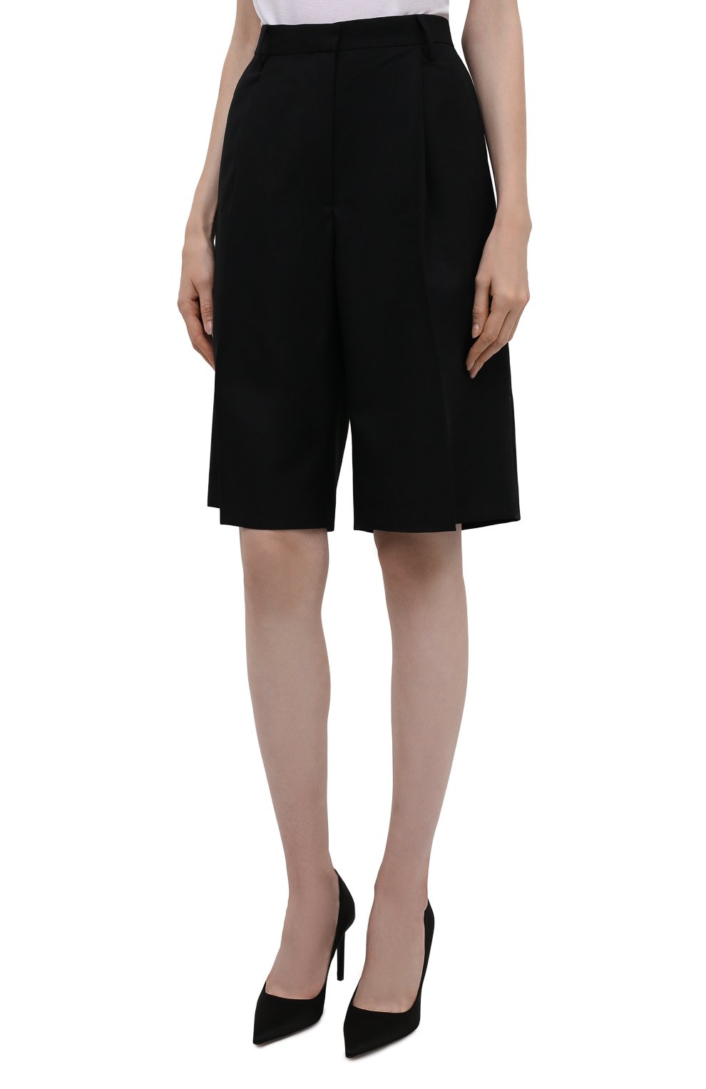 Шерстяные шорты DRIES VAN NOTEN черного цвета по цене 48100 руб., арт. 212-030974-3183, фото 3 Шерстяные шорты DRIES VAN NOTEN, арт. 212-030974-3183, фото 3