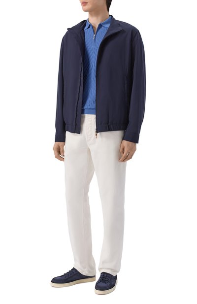 Мужская поло из шелка и хлопка ZILLI, арт. KZP002M0145VVA000