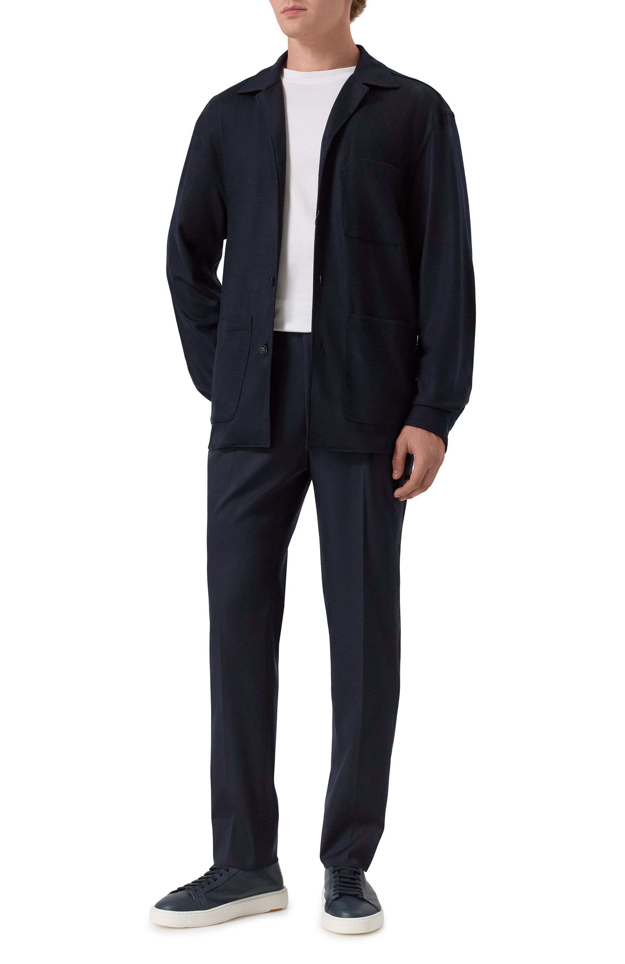 Шерстяные брюки CORNELIANI темно-синего цвета по цене 54450 руб., арт. 264L21-2618577, фото 2 Шерстяные брюки CORNELIANI, арт. 264L21-2618577, фото 2