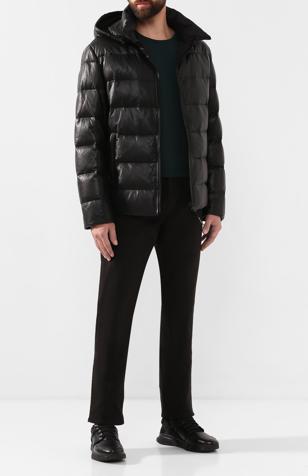 Кожаный пуховик YVES SALOMON, арт. 20WHV21070D0CU, фото 2