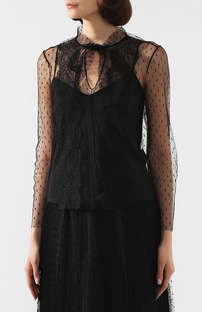 Блузка REDVALENTINO черного цвета по цене 37150 руб., арт. TR3ABC45/1GK, фото 3 Блузка REDVALENTINO, арт. TR3ABC45/1GK, фото 3