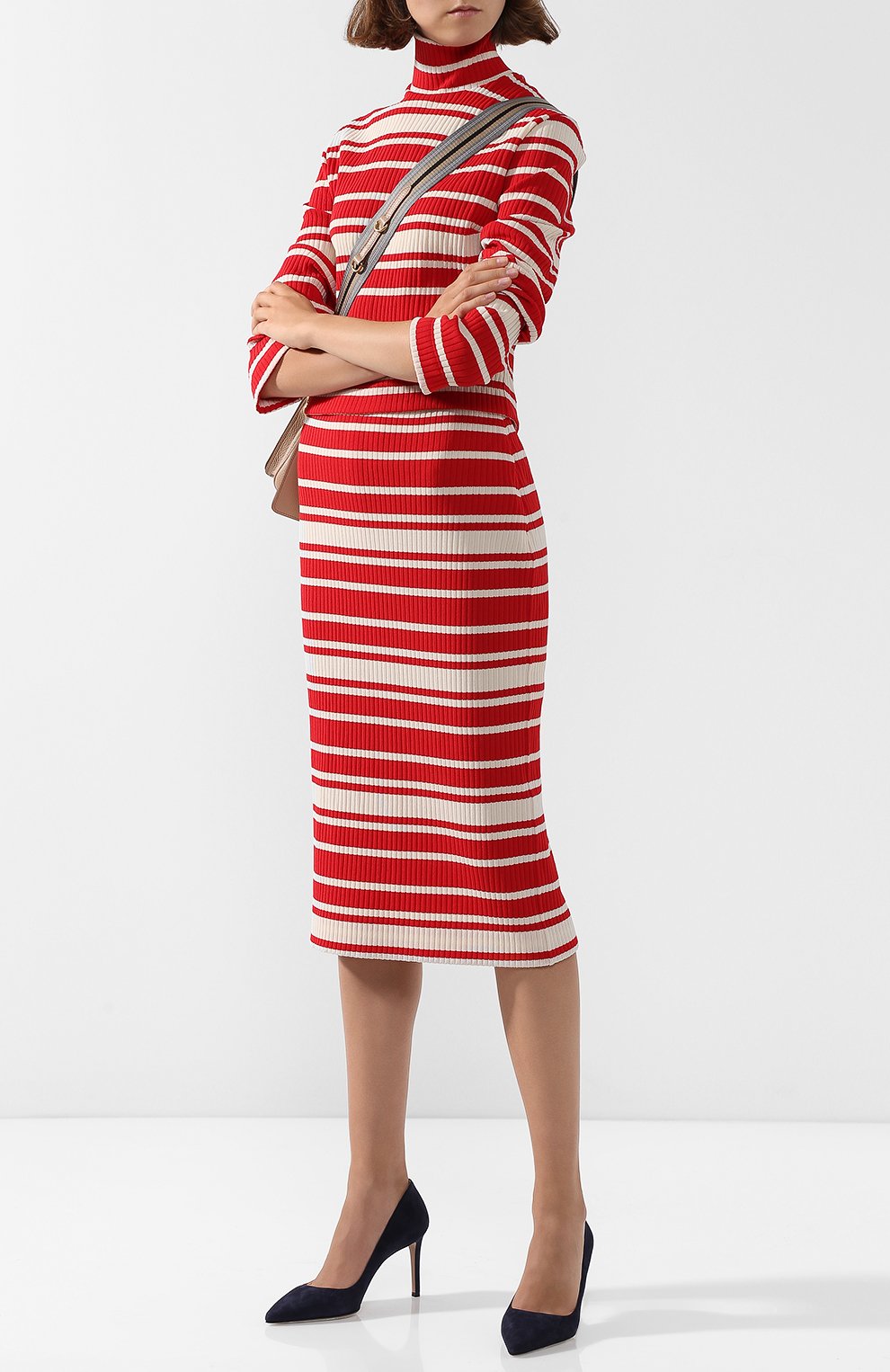 Вязаная юбка-миди в полоску PRADA, арт. 31092-1R1T-F0011, фото 2