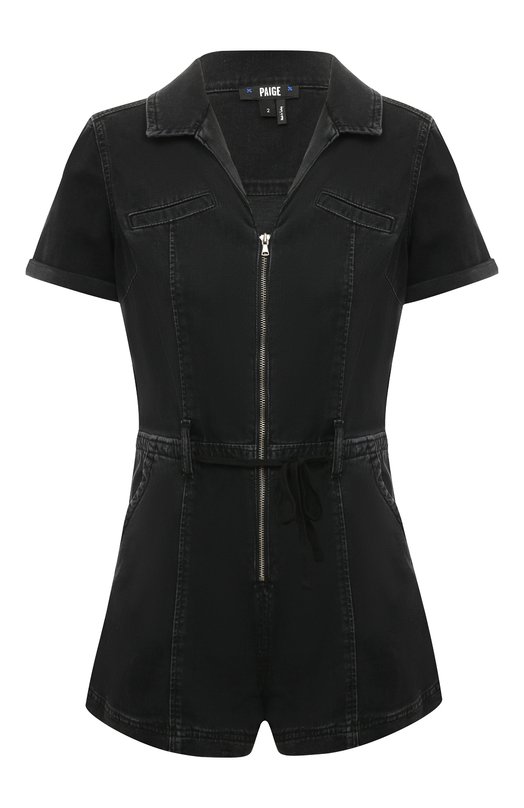 фото Джинсовый комбинезон meg short sleeve romper paige