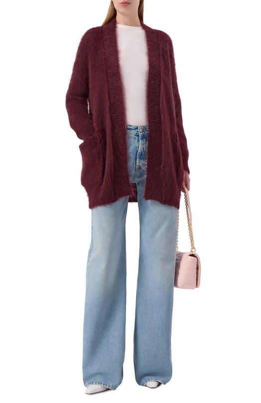 Шерстяной кардиган Max Mara AFFETT01234 Бордовый  AFFETT01234 Фото 2