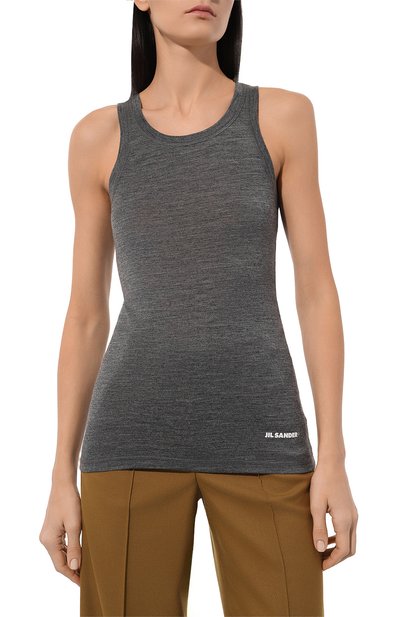 Майка JIL SANDER серого цвета по цене 31250 руб., арт. J40NC0110/J70021, фото 3 Майка JIL SANDER, арт. J40NC0110/J70021, фото 3