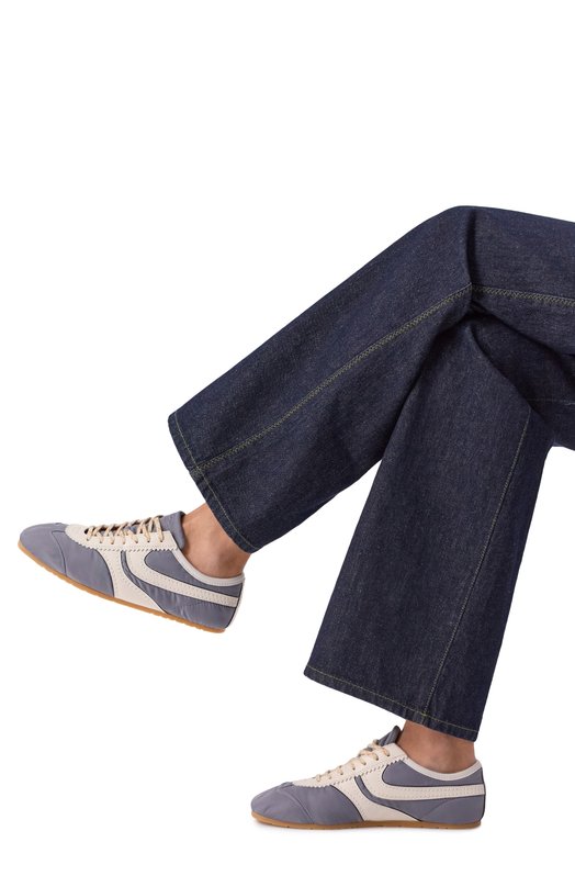 Комбинированные кеды Dries Van Noten 252-011723-601 Голубой  252-011723-601 Фото 2