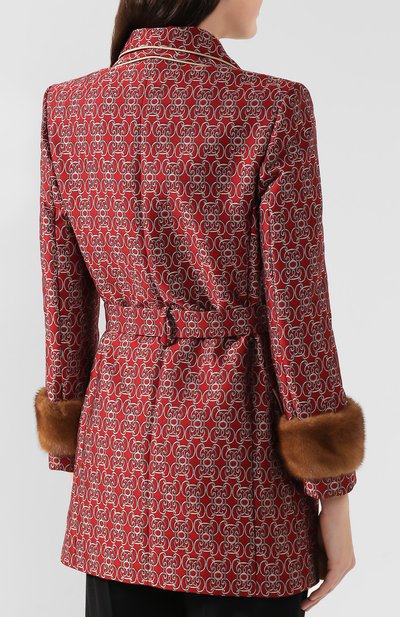 Жакет с меховой отделкой FENDI, арт. FF8667 A8EH, фото 4