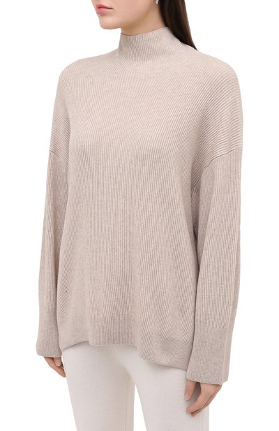 Пуловер NANUSHKA бежевого цвета по цене 35650 руб., арт. PIPPA_BEIGE_RECYCLED CASHMERE KNIT, фото 3 Пуловер NANUSHKA, арт. PIPPA_BEIGE_RECYCLED CASHMERE KNIT, фото 3