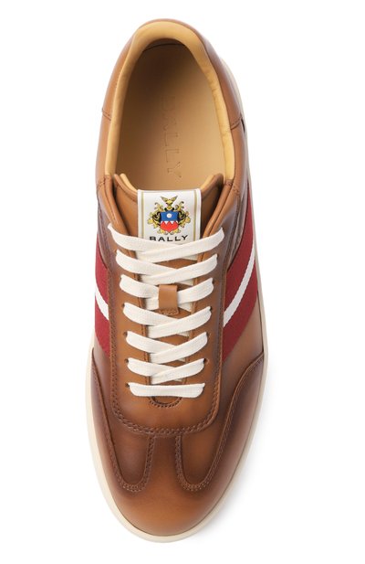 Кожаные кеды retro crest BALLY коричневого цвета по цене 57550 руб., арт. MSK0F7/VT172, фото 5 Кожаные кеды retro crest BALLY, арт. MSK0F7/VT172, фото 5