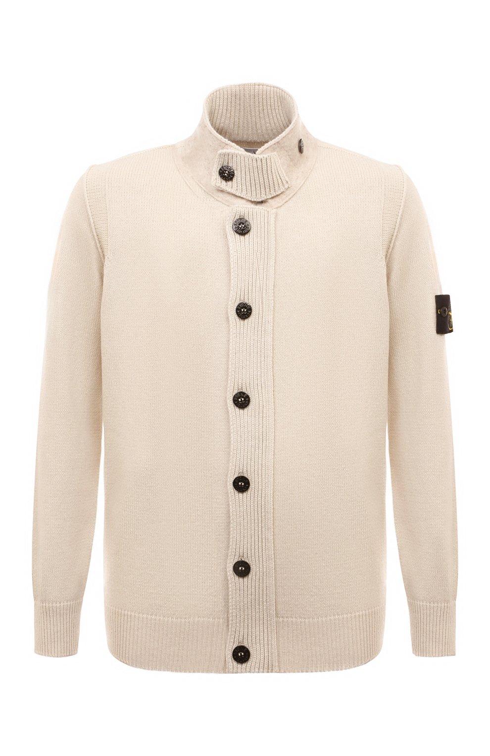 Шерстяной кардиган STONE ISLAND бежевого цвета по цене 65500 руб., арт. 7915547A3, фото 1 Шерстяной кардиган STONE ISLAND, арт. 7915547A3, фото 1