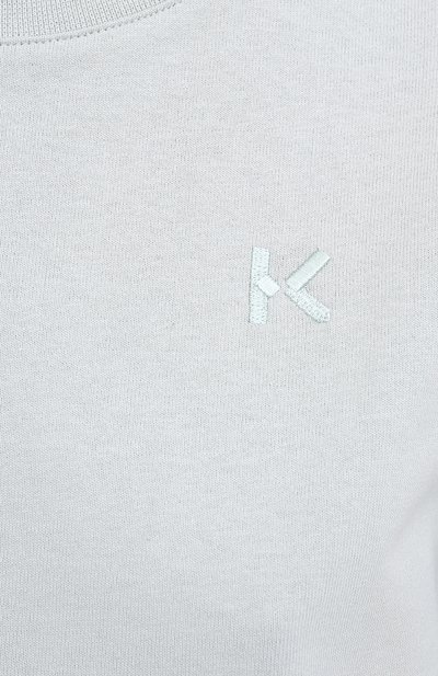Хлопковая футболка KENZO серого цвета по цене 12100 руб., арт. FA62TS9104SK, фото 5 Хлопковая футболка KENZO, арт. FA62TS9104SK, фото 5