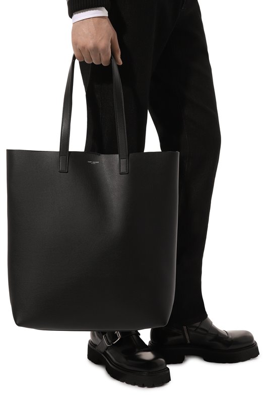 Кожаная сумка-шопер Bold Saint Laurent 676657/CSU0N Чёрный  676657/CSU0N Фото 2