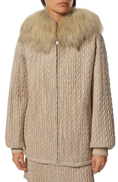Куртка с меховым воротником MIU MIU, арт. ML771-1ZQU-F0770, фото 3