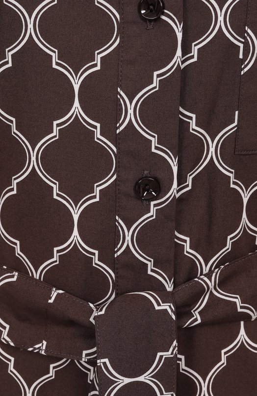 Хлопковое платье Max Mara DANIEL 2516221049 Коричневый  DANIEL 2516221049 Фото 6