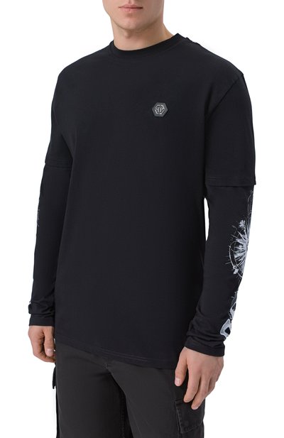 Хлопковый лонгслив PHILIPP PLEIN, арт. SAFC MTK8859 PJY002N, фото 3