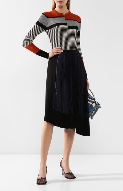 Пуловер из смеси шелка и хлопка PROENZA SCHOULER WHITE LABEL, арт. WL2017362-KS044, фото 2