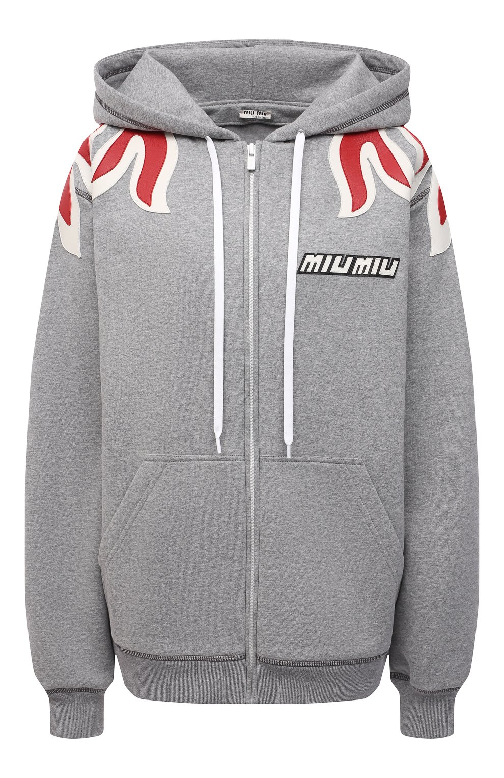Хлопковая толстовка MIU MIU, арт. MJL788-1ZPA-F0031, фото 1