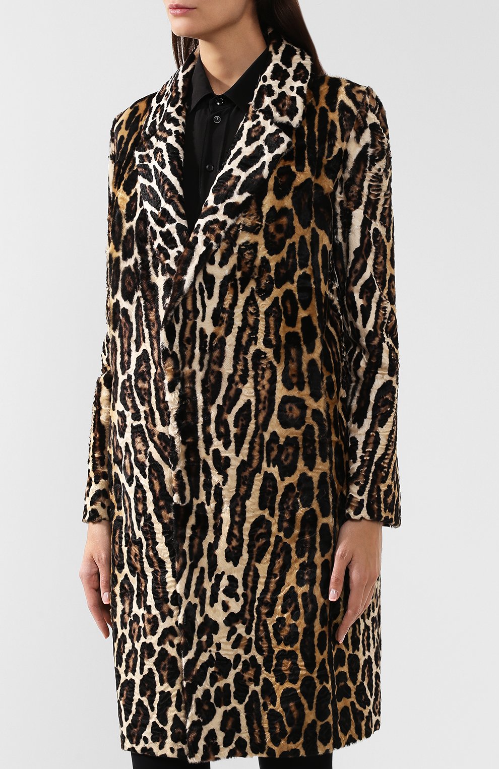 Шуба с принтом SAINT LAURENT, арт. 587265/Y7PI2, фото 3