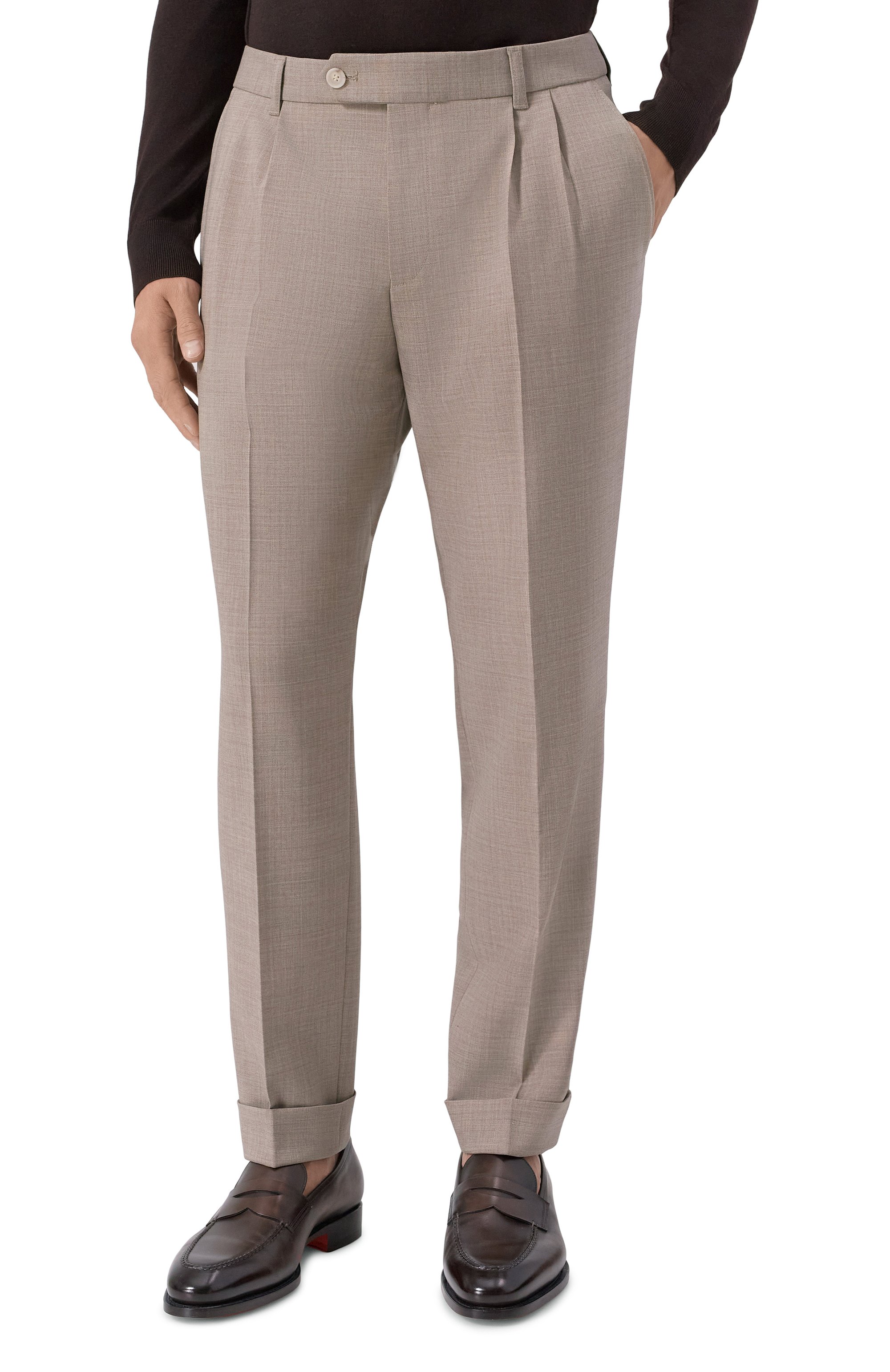 Шерстяные брюки BOSS, арт. 50545822, фото 3