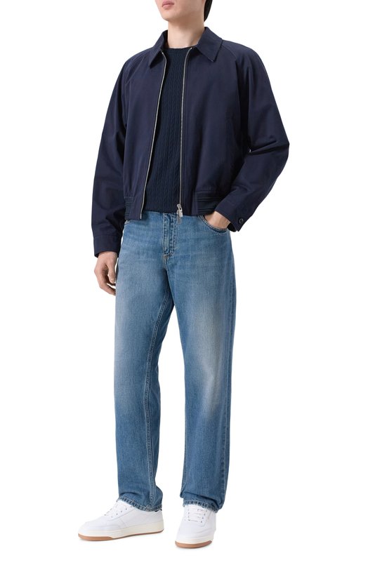 Футболка из вискозы и кашемира Giorgio Armani GM003152/AF24799 Синий  GM003152/AF24799 Фото 2