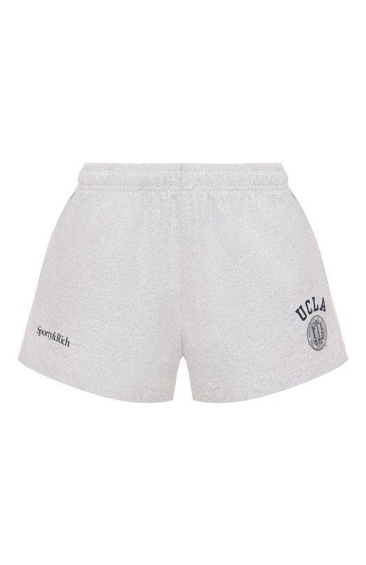 Хлопковые шорты Sporty and Rich SH037615639GY03 Серый SH037615639GY03