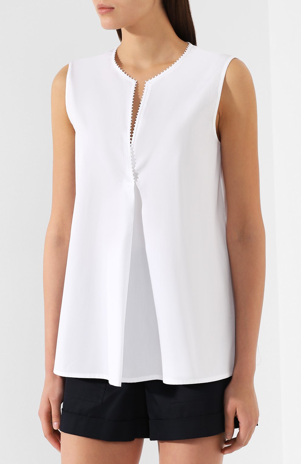 Хлопковый топ JIL SANDER NAVY, арт. JNWM6052P/JM2442A, фото 3