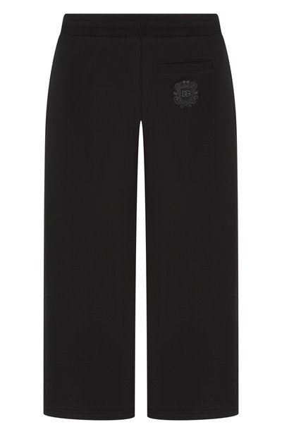 Хлопковые брюки DOLCE & GABBANA черного цвета по цене 38100 руб., арт. L4JPLV/G7QK2_001, фото 2 Хлопковые брюки DOLCE & GABBANA, арт. L4JPLV/G7QK2_001, фото 2
