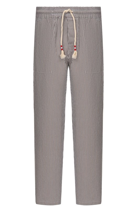 Льняные брюки MC2 Saint Barth CAA0001-07615L/CALAIS Коричневый CAA0001-07615L/CALAIS