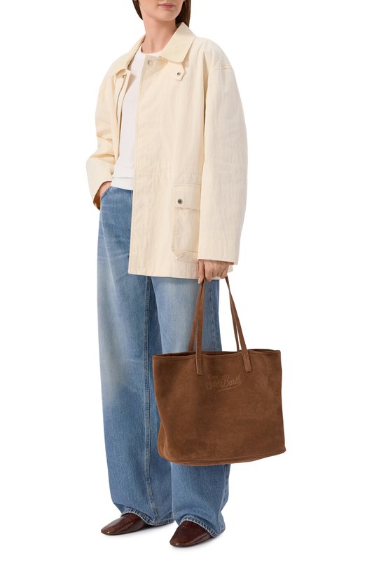 Сумка-тоут City large MC2 Saint Barth CB0003-00098L/CITY BAG SUEDE Коричневый  CB0003-00098L/CITY BAG SUEDE Фото 3