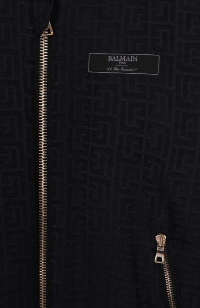 Бомбер из вискозы BALMAIN темно-синего цвета по цене 99500 руб., арт. BW2P87, фото 3 Бомбер из вискозы BALMAIN, арт. BW2P87, фото 3