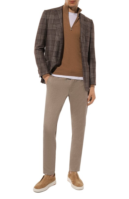 Пиджак из шерсти и кашемира Kiton UG81K0124E22 Коричневый  UG81K0124E22 Фото 3