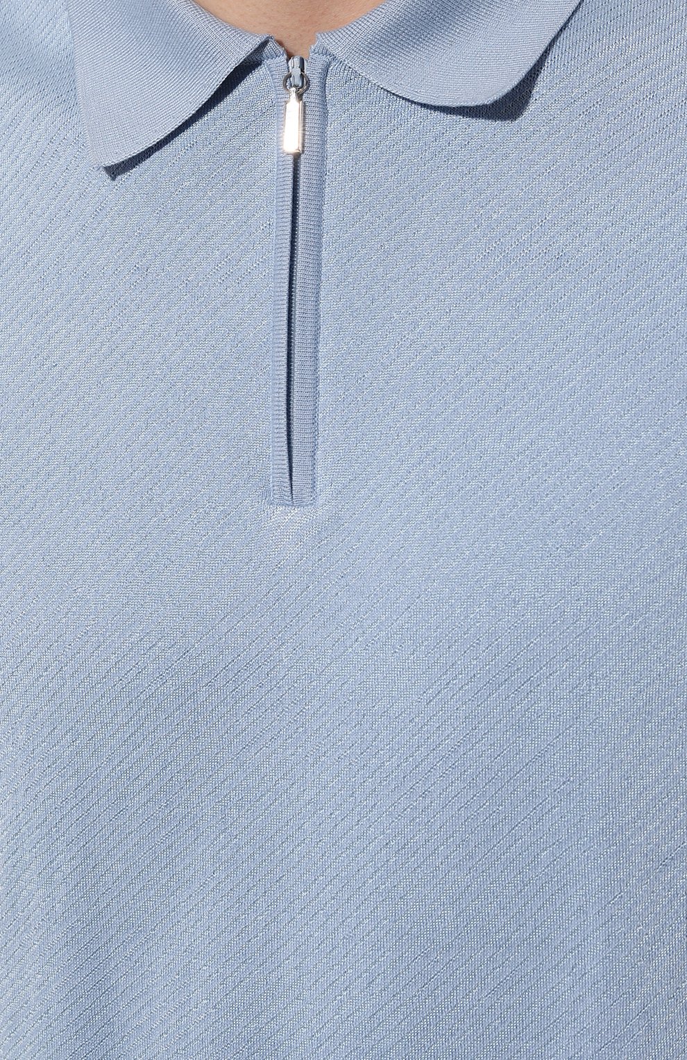 Поло из шелка и хлопка ZILLI, арт. MBZ-PZ122-JACQ1/MC01, фото 5