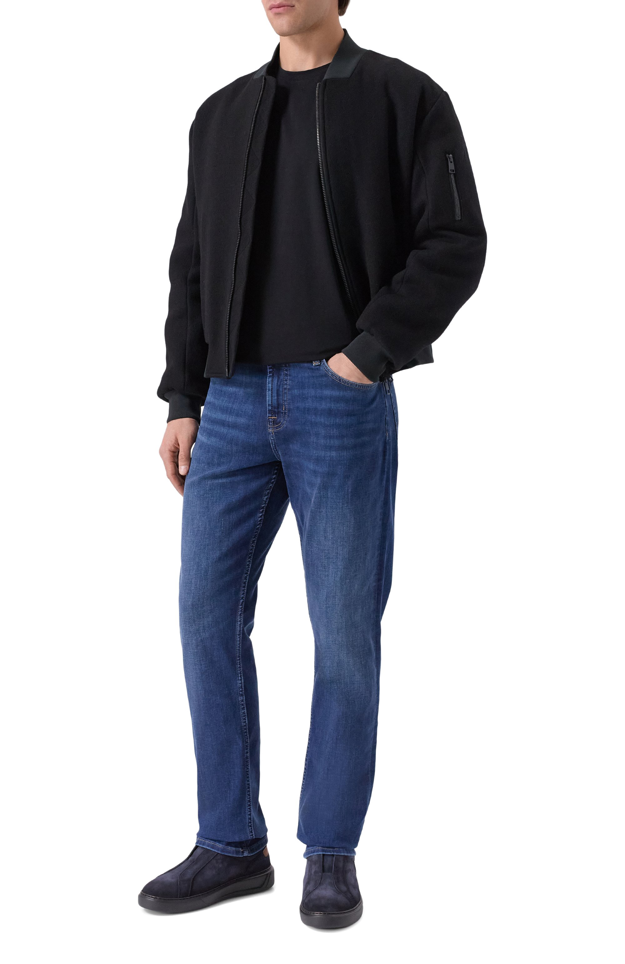 Хлопковый лонгслив 7 FOR ALL MANKIND, арт. 7MLS1237-BLK, фото 2